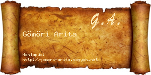 Gömöri Arita névjegykártya